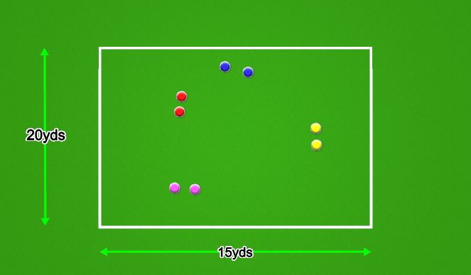 Football/Soccer Session Plan Drill (Colour): Tag in Pairs