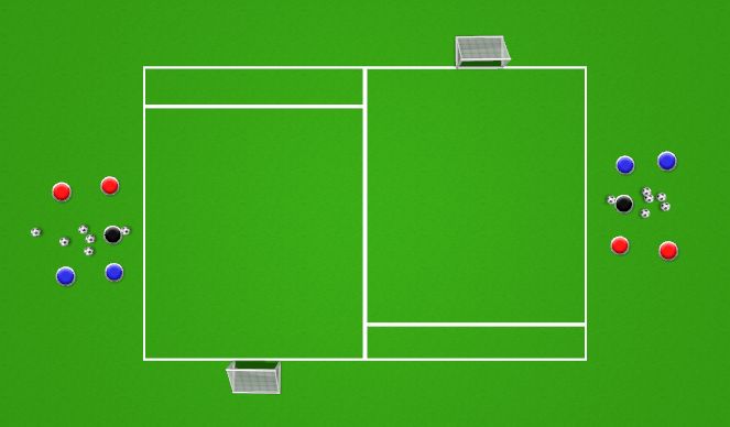 Football/Soccer Session Plan Drill (Colour): Marking 2V2