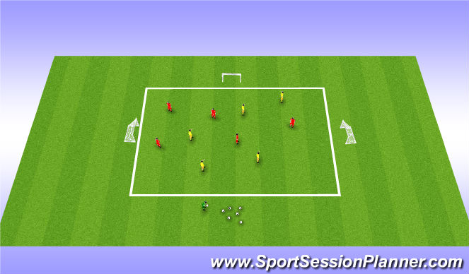 Football/Soccer Session Plan Drill (Colour): Win the Punt