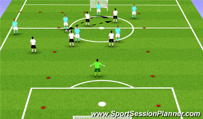 Football/Soccer Session Plan Drill (Colour): Lead in