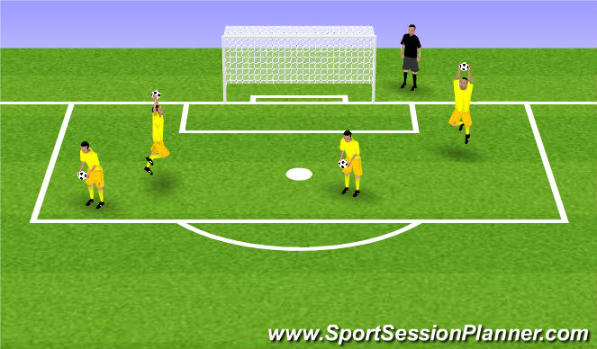 Football/Soccer Session Plan Drill (Colour): Warm Up 1