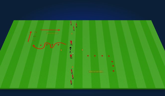Football/Soccer Session Plan Drill (Colour): Passing and Agility
