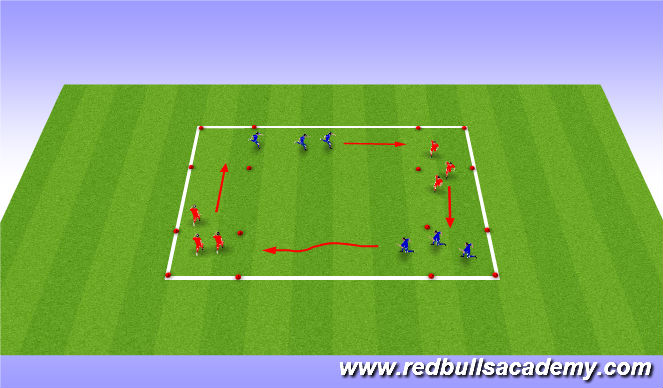 Football/Soccer Session Plan Drill (Colour): City Run