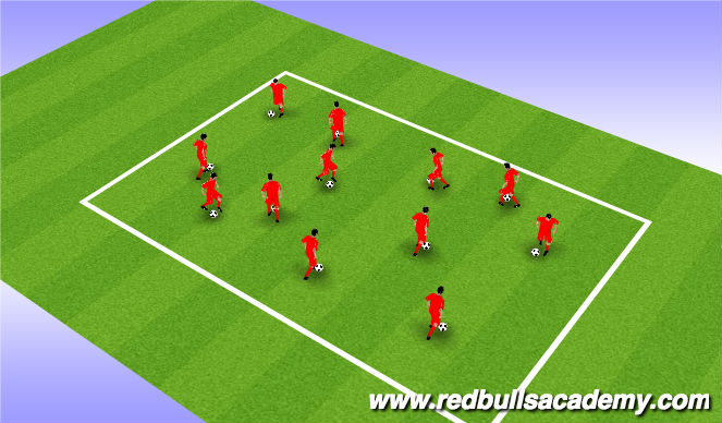 Football/Soccer Session Plan Drill (Colour): Warm Up