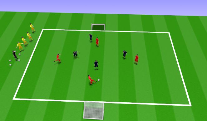 Football/Soccer Session Plan Drill (Colour): 4v4 to goals  Drill # 5