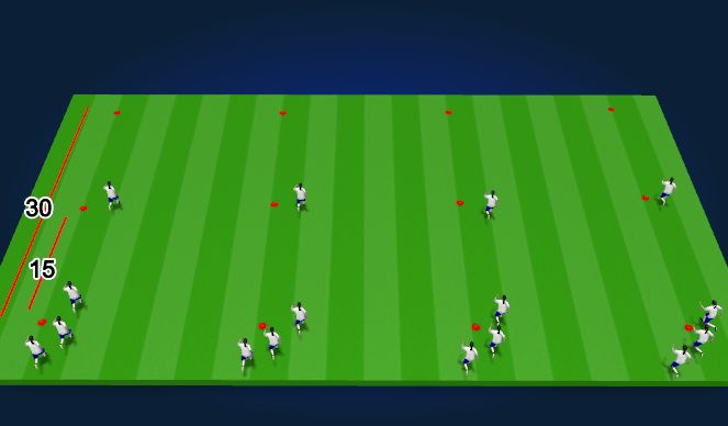 Football/Soccer Session Plan Drill (Colour): Warm up (no ball)