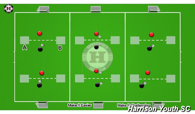 Football/Soccer Session Plan Drill (Colour): Ball Mastery and Dribbling Warm Up