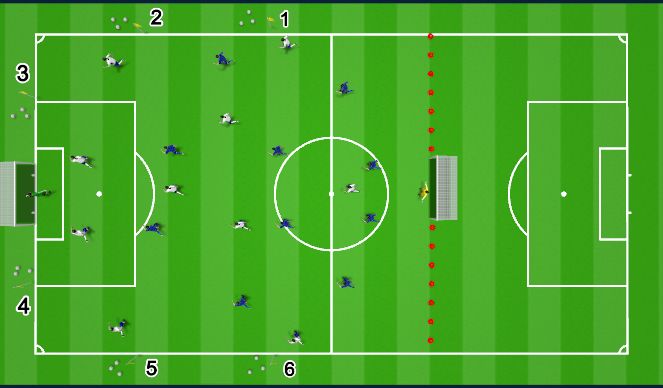 Football/Soccer Session Plan Drill (Colour): 11v11 conditioned game