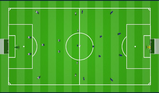 Football/Soccer Session Plan Drill (Colour): 11 v 11 Game