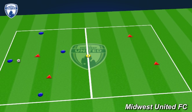 Football/Soccer Session Plan Drill (Colour): 4v2 Possession - Transition game