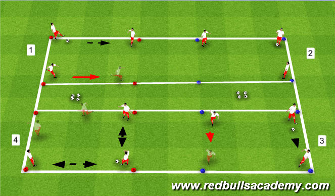 Football/Soccer Session Plan Drill (Colour): Warm-up