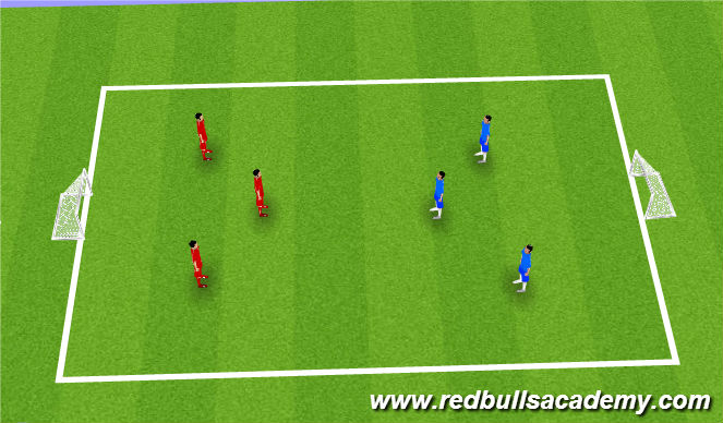 Football/Soccer Session Plan Drill (Colour): 3v3