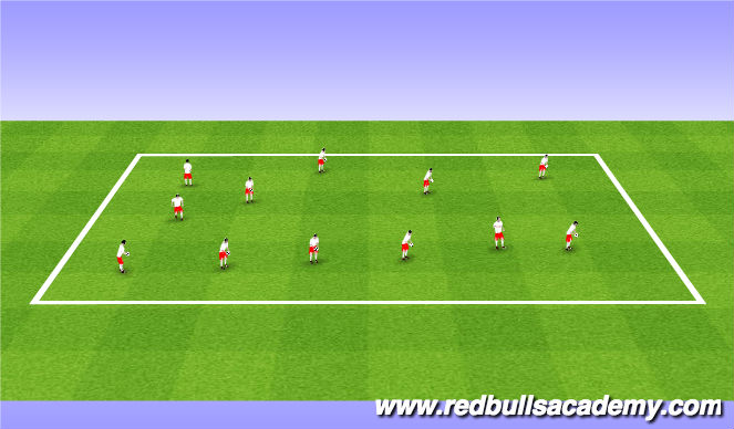 Football/Soccer Session Plan Drill (Colour): Juggling/Ball Mastery
