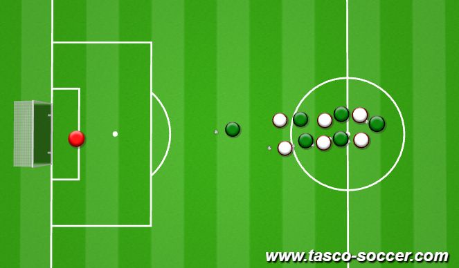 Football/Soccer Session Plan Drill (Colour): Increasing transitions