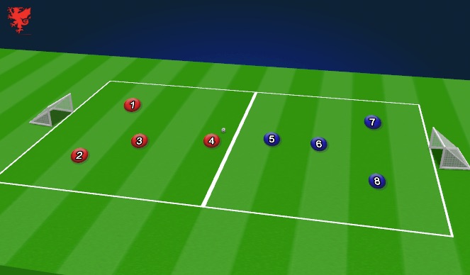Football/Soccer Session Plan Drill (Colour): SSG