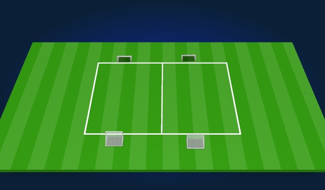 Football/Soccer Session Plan Drill (Colour): 1v1s vs 2v2s 