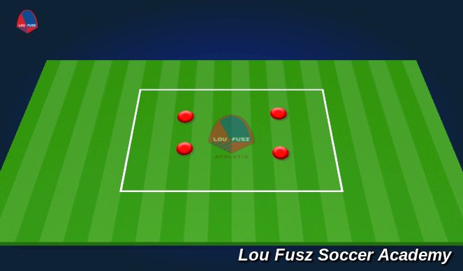 Football/Soccer Session Plan Drill (Colour): Reaction Square - Henny