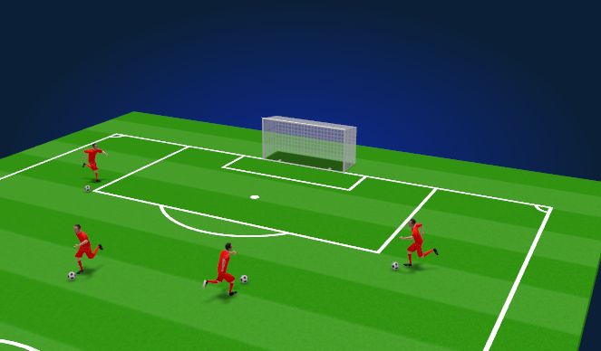 Football/Soccer Session Plan Drill (Colour): Ball work (5 mins)