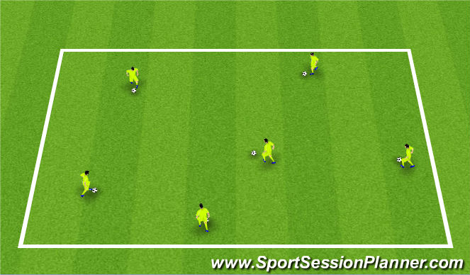 Football/Soccer Session Plan Drill (Colour): Knock out