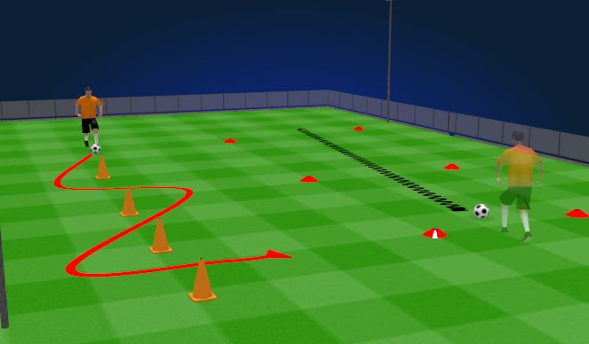 Football/Soccer Session Plan Drill (Colour): Dribbling # 1