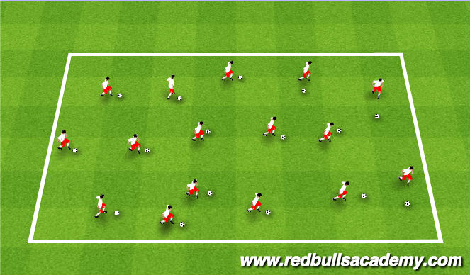 Football/Soccer Session Plan Drill (Colour): Technical Warm-Up