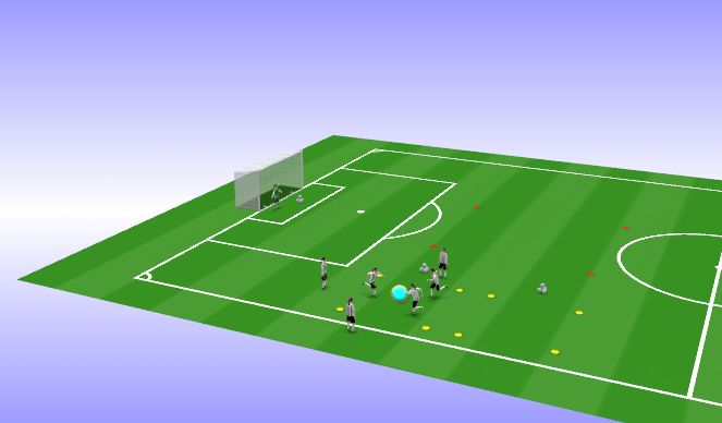 Football/Soccer Session Plan Drill (Colour): 5v1 Rondo