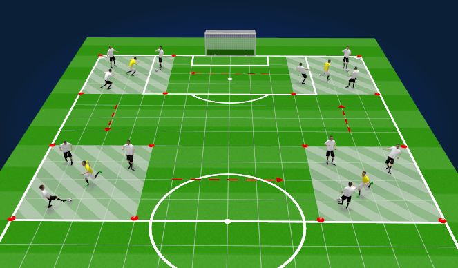 Football/Soccer Session Plan Drill (Colour): Aquecimento/Progressão