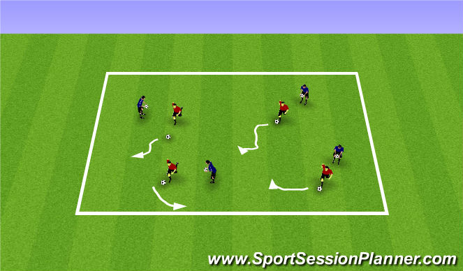 Football/Soccer Session Plan Drill (Colour): Marble Kings/Queens