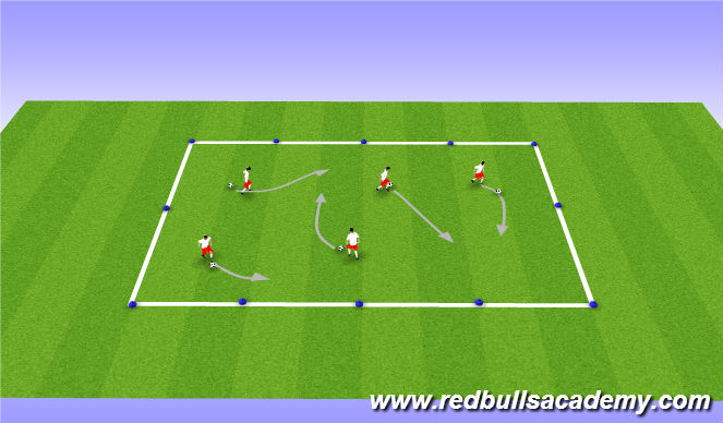 Football/Soccer Session Plan Drill (Colour): Warm Up
