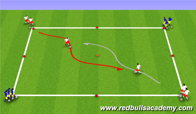 Football/Soccer Session Plan Drill (Colour): Main Activity 1