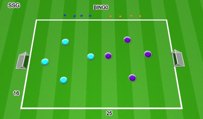 Football/Soccer Session Plan Drill (Colour): SSG - Bingo