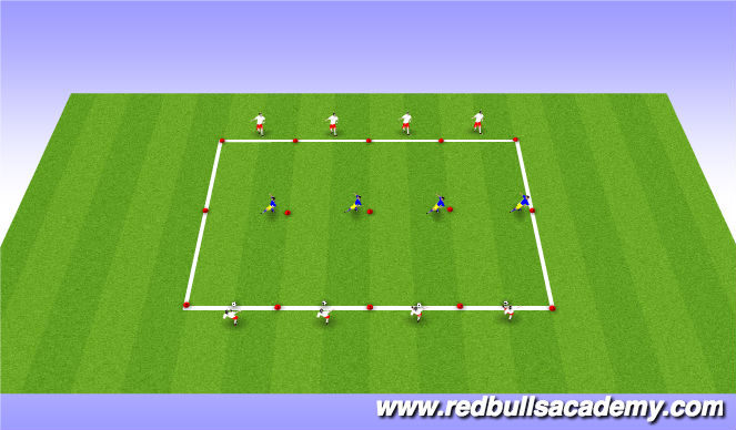 Football/Soccer Session Plan Drill (Colour): Passing & Receiving (10 mins)