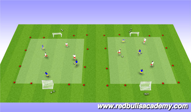 Football/Soccer Session Plan Drill (Colour): Small-Sided Games Tournament 3v3