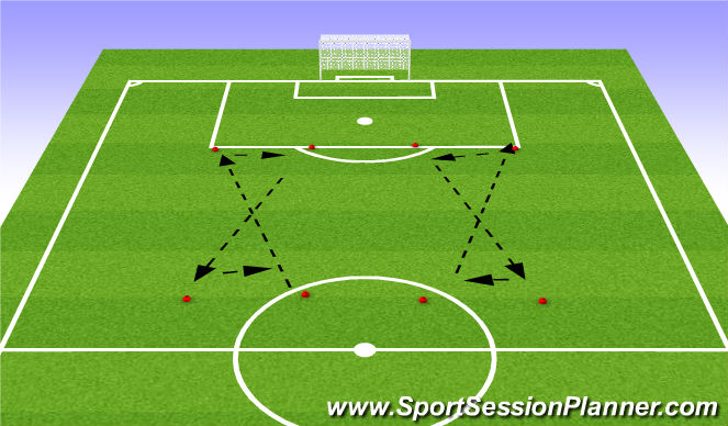 Football/Soccer Session Plan Drill (Colour): Technical Passing
