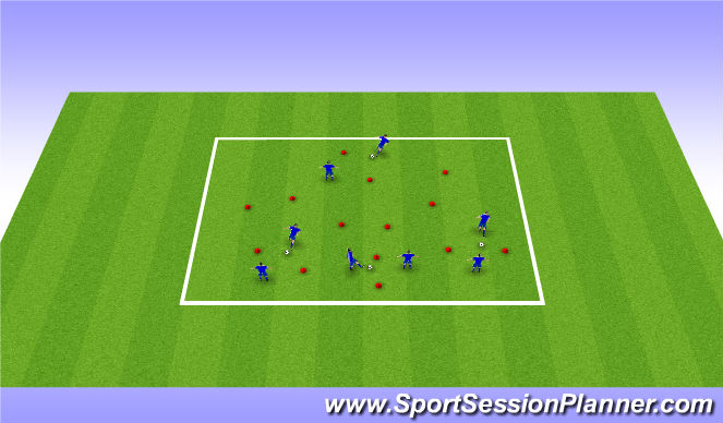 Football/Soccer Session Plan Drill (Colour): Gate Passing