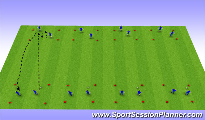 Football/Soccer Session Plan Drill (Colour): Attack 1