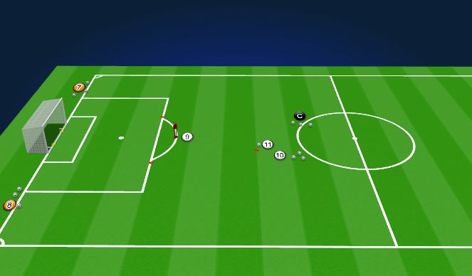 Football/Soccer Session Plan Drill (Colour): 1º Variante - Finalizar