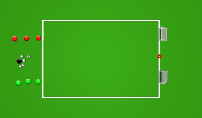 Football/Soccer Session Plan Drill (Colour): Shield the Ball to Shoot