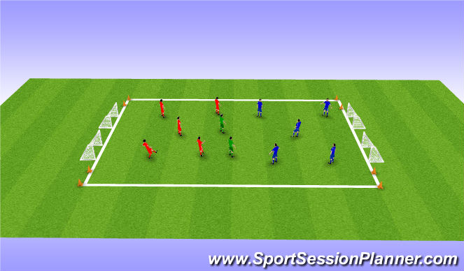 Football/Soccer Session Plan Drill (Colour): Game with Jolly