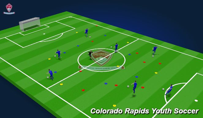 Football/Soccer Session Plan Drill (Colour): Ball Mastery (10 Min)