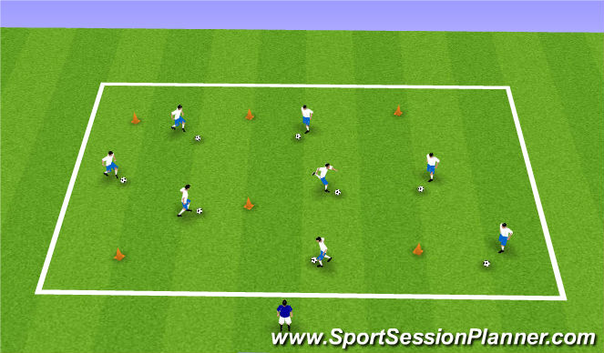 Football/Soccer Session Plan Drill (Colour): Skill Box