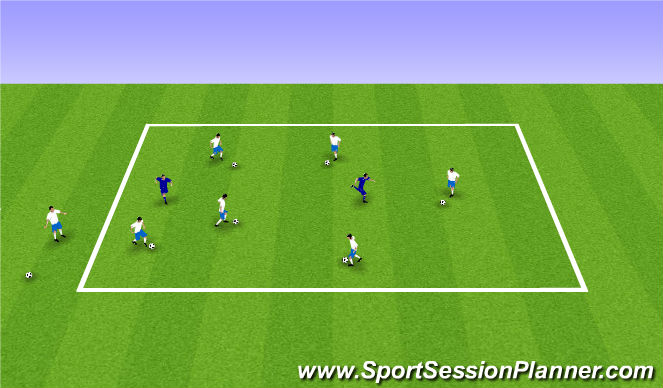 Football/Soccer Session Plan Drill (Colour): Room Cleaners