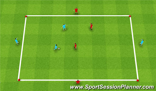 Football/Soccer Session Plan Drill (Colour): 2v2