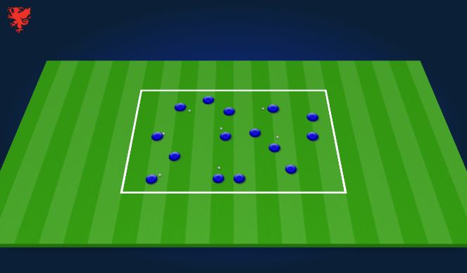 Football/Soccer Session Plan Drill (Colour): Activation warm up