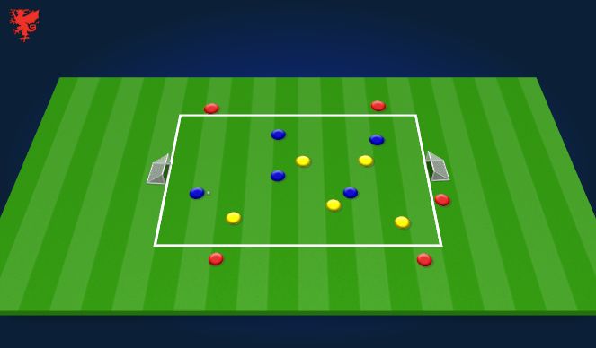 Football/Soccer Session Plan Drill (Colour): 5 a side tournament - winner stays on